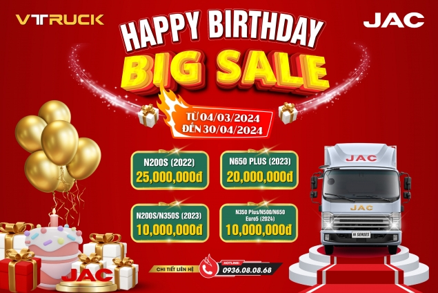 Khuyến mãi khủng khi mua các dòng xe tải JAC N-Series tháng 3, tháng 4 này