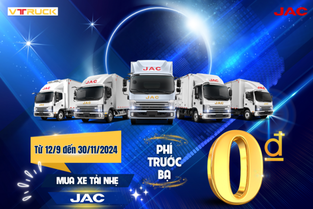 TẶNG PHÍ TRƯỚC BẠ CHO KHÁCH HÀNG MUA XE TẢI NHẸ JAC