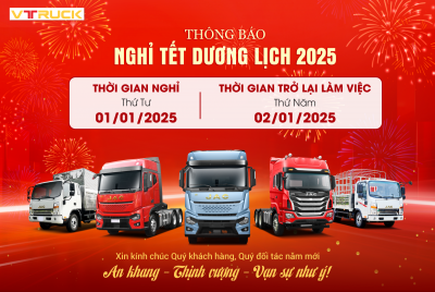 VTRUCK thông báo lịch nghỉ Tết Dương lịch 2025