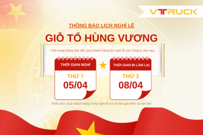 VTRUCK THÔNG BÁO LỊCH NGHỈ LỄ GIỖ TỔ HÙNG VƯƠNG