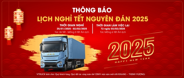 VTRUCK thông báo lịch nghỉ Tết Nguyên Đán Ất Tỵ 2025