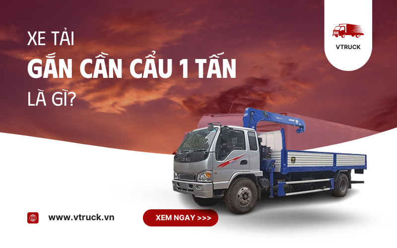 Xe tải gắn cẩu 1 tấn
